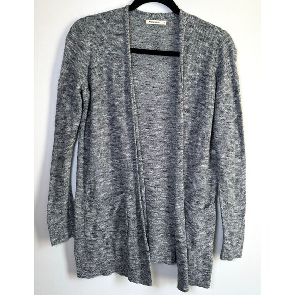 Marine Layer Womens Small Gray Marled Open Front Cardigan Sweater Cotton Casual - Picture 1 of 11